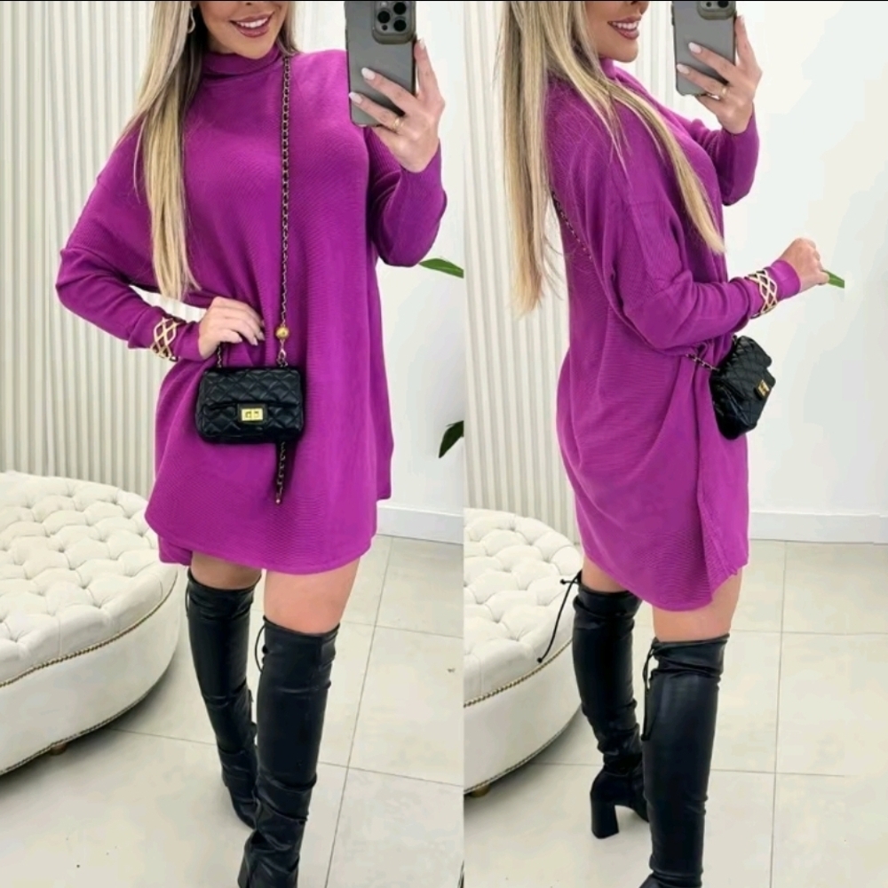 Elegant Purple Women's Dress